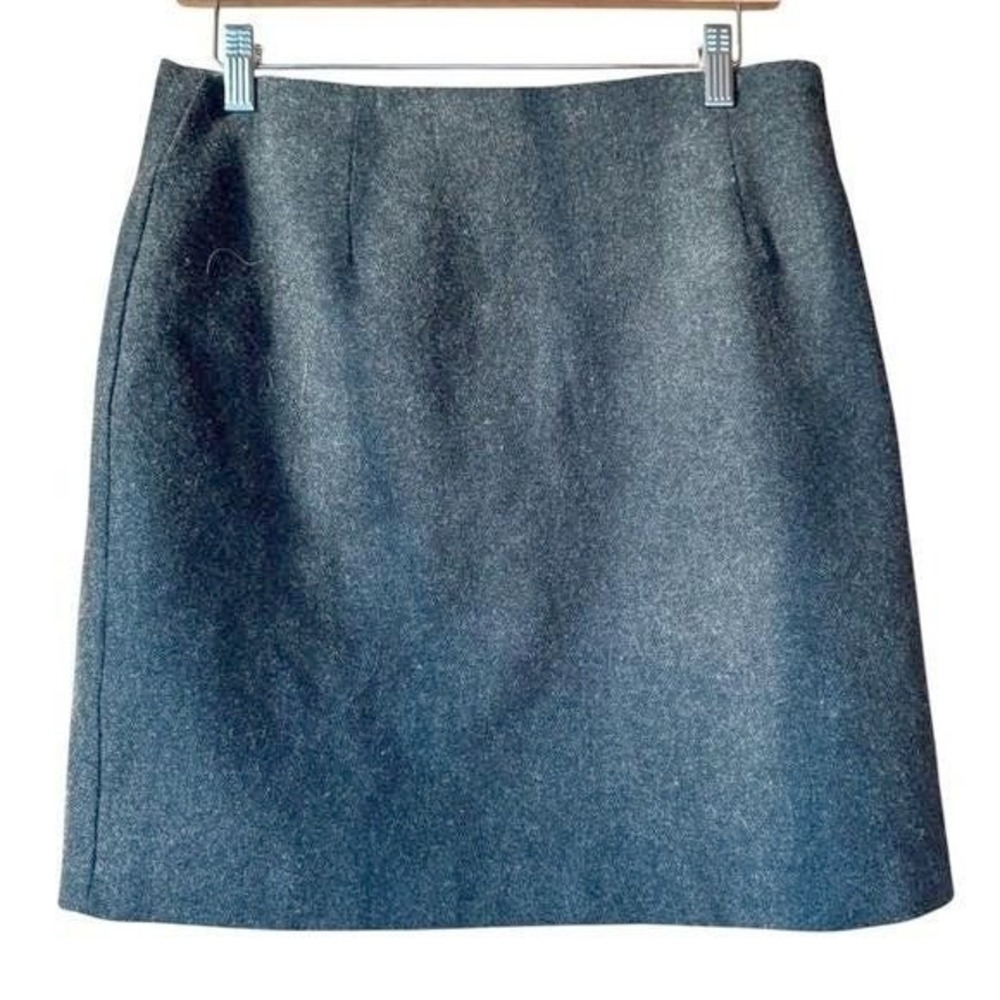 VTG 90s Ilyse Hart Skirt Wool Grey 12 Corporate Chic Academia Classy Sexy